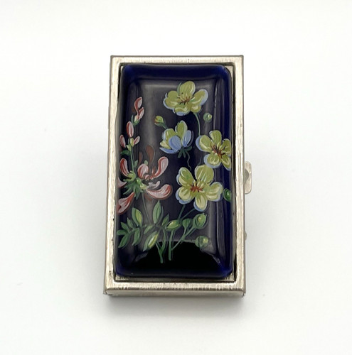 Vintage pillendose blumen - vintage,