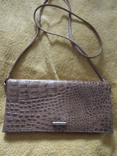 Handtasche Krokooptik gebraucht, , breit 23cm/hoch 12cm 