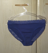 CALIDA Natural Comfort Lace Slip XS (S 36/38 ) cobalt blue blau UNGETRAGEN