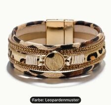 Armband | Armreif | Boho Chic | Leo Muster Kunstleder | Schmuck | Geschenk 