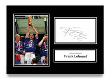 Frank Leboeuf signed A4 Foto Autogramm Frankreich 98 Chelsea Geschenk Display + COA