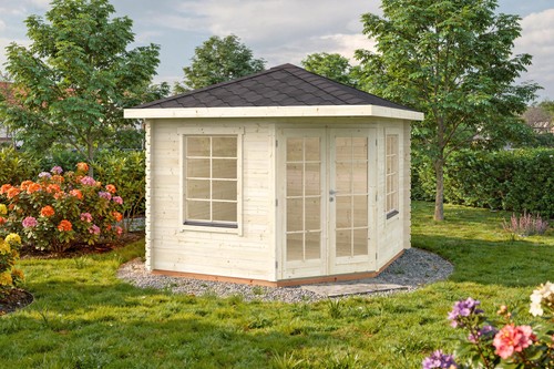 Gartenhaus blockhaus walmdach - gartenhaus,