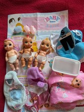 Baby Born 3 Surprise Püppchen mit Zubehör Superbaby Fläschchen Badewanne