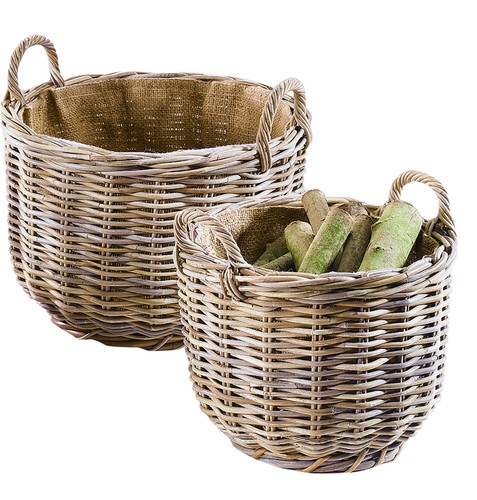 Rattankorb kaminholzkorb - rattankorb,