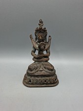 TARA Shiva Lotossockel sitzender Vajrasattva in Vereinigung Bronze H 12,5cm N1