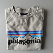 PATAGONIA SWEATSHIRT PULLOVER PULLI GR.S GR.128 GRAU MIT MOTIV CA 8 JAHRE