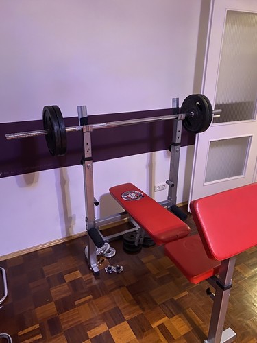 Hantelbank mit gewichten - hantelbank,