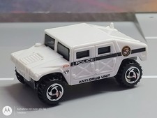 1991 Hot Wheels Hummer Police "Anti-Drug Unit" weiß Polizeiwagen