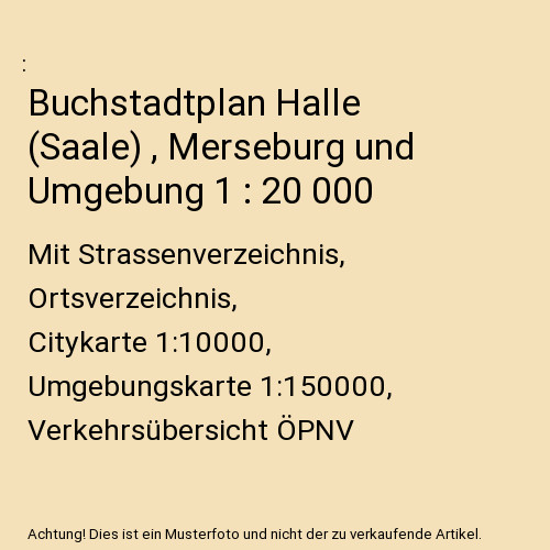 Buchstadtplan halle saale - buchstadtplan,