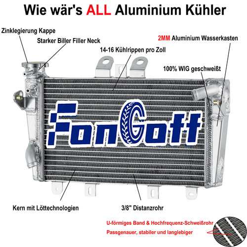 Aluminum kühler für triumph - kühler,