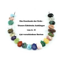 Budawi® Edelstein Trommelstein Anhänger gebohrt Kettenanhänger Schmuck Lederband