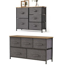 Mondeer Kommode Schubladenschrank mit 5 Schubladen mit Metallrahmen & Schubladen