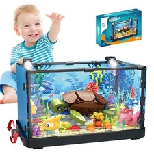 753-teiliges Aquarium-Bauset mit LED-Beleuchtung - Schildkröten-Design