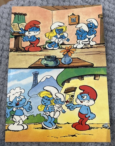 Ddr schlümpfe postkarte - 2x,