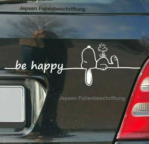 Happy aufkleber snoopy - be,