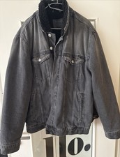 Herren jeans jacke Grau Mit