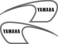 SR500 Vintage Sport Tankdekor schwarz rechts/links KEDO Fuel Tank Decal