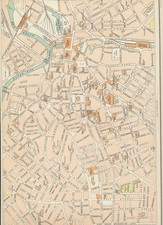 KARTE Teller 53 "Sheffield" aus dem Royal Atlas of England & Wales 35 cm x 23 cm;