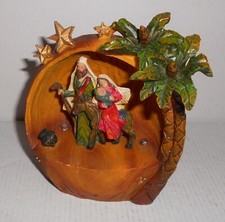 Weihnachtskrippe beleuchtet