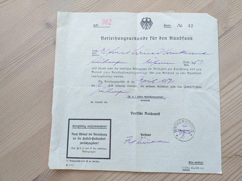Verleihungsurkunde für den