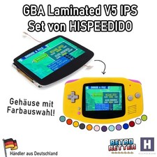 HISPEEDIDO GBA IPS Display Set V5 + Gehäuse Drop In Laminated Gameboy Advance