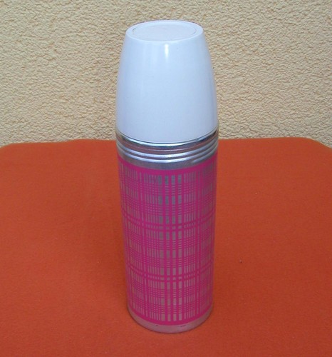Vintage thermoskanne mit - vintage,