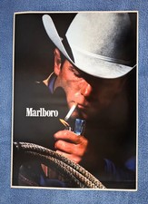 Selten MARLBORO Kleber 42 cm x 30 cm Über 30 Jahre alt