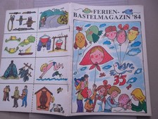 DDR  Ferien Bastelmagazin  mit  30 Seiten  Ferienspaß  - unbenutzt  -