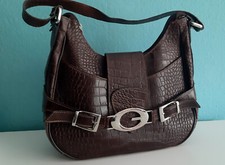 Tolle Tasche Echtes Leder mit Kroko-Prägung Super Qualität aus Spanien