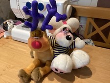 Diddl Maus  mit Elch und Klingel Mütze 33 cm