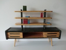 Altes Möbel EMS Niedersaida Schrank Regal Wohnzimmer für Puppenstube Puppenhaus