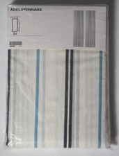 IKEA ÄDELSPINNARE Gardinen Gardinenpaar in weiß/gestreift 145x300cm Vorhang