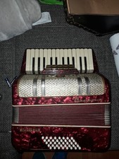 Akkordeon Barcarole mit Koffer, Rot