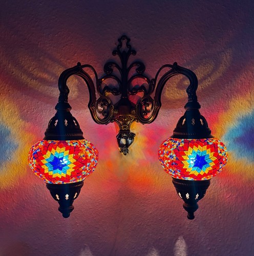 Doppel wandleuchte mosaiklampe - wandleuchte,