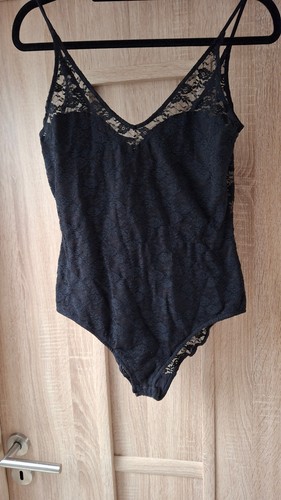 Spitzenbody schwarz h m - spitzenbody,