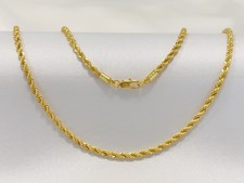 Damen 4mm Solid 18K Gelbgold