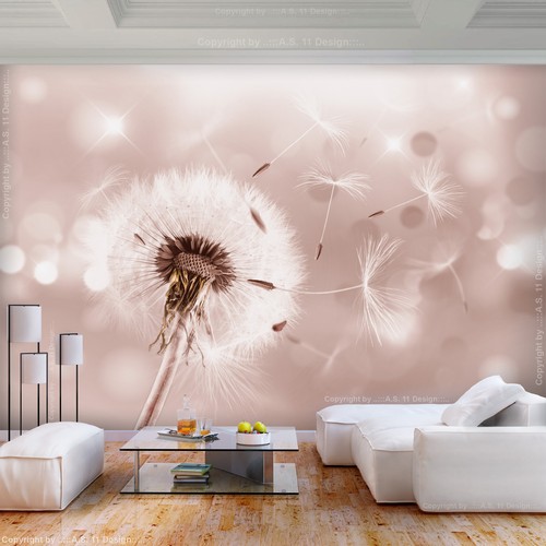 Blumen pusteblume grau vlies - blumen,