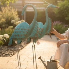 Fischreiher Gartenfigur 2er