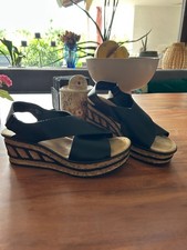 Sandale, Slingback, Plateau, von Rieker in Schwarz, Gr. 37
