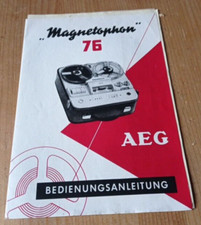 Original Bedienungsanleitung AEG Magnetophon 76 Tonband Gerät