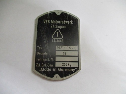 Typenschild schild veb - typenschild,