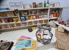 antiker Kaufmannsladen Holz Schubladen Konvolut  Kaufladen Zubehör Gewichte