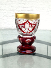 Antike Böhmen Rubinrot Glas