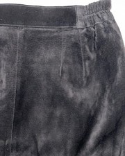 Wildleder Leder Rock knielang schwarz