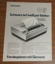 Seltene Werbung SIEMENS HF 1048 Fernkopierer Fax #5 1978