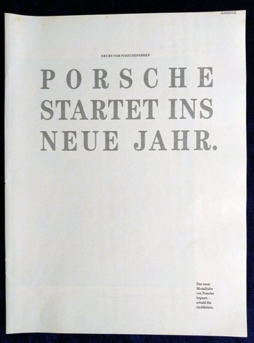 Porsche prospekt modelljahr - prospekt,,