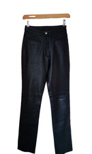 Forma schwarze Echtlederhose