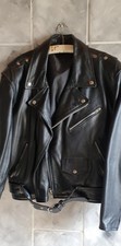 Herren biker jacke echt Leder Gr. XL German Wear Trends Schwarz