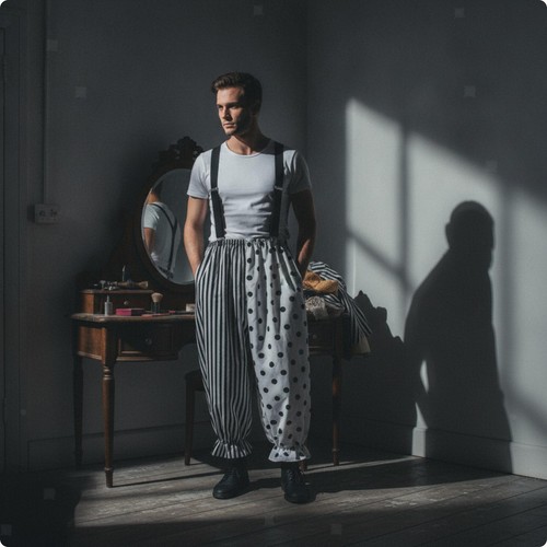 Clown pants with elastic - clown,