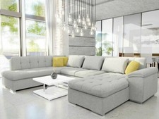 Ecksofa Nicole Premium Big Sofa Eckcouch Schlaffunktion Wohnlandschaft Elegant